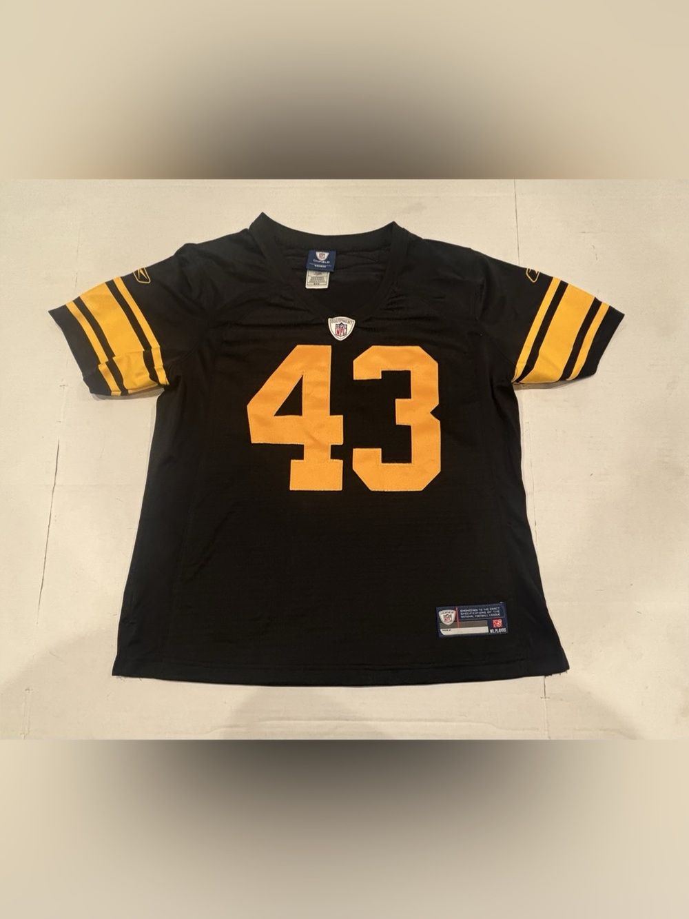 NFL Troy Polamalu #43 Black & Orange Jersey Size Medium Like New